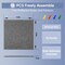 Black Cork Board, 12-Pack, 47"x35" Panels with Adhesive Tabs & Push Pins, Customizable Bulletin for Office, School, Home, Grey
